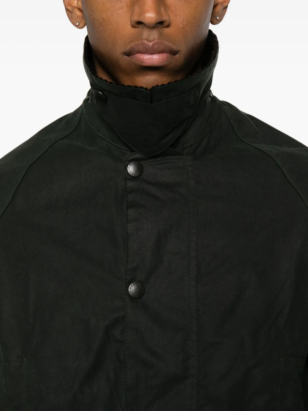 Barbour Beaufort jack met ribfluwelen kraag Groen