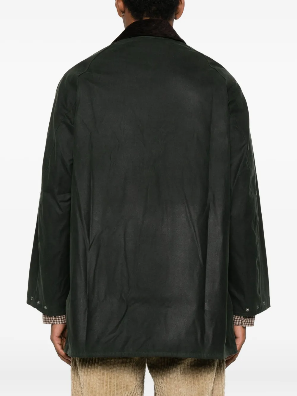 Barbour Beaufort jack met ribfluwelen kraag Groen