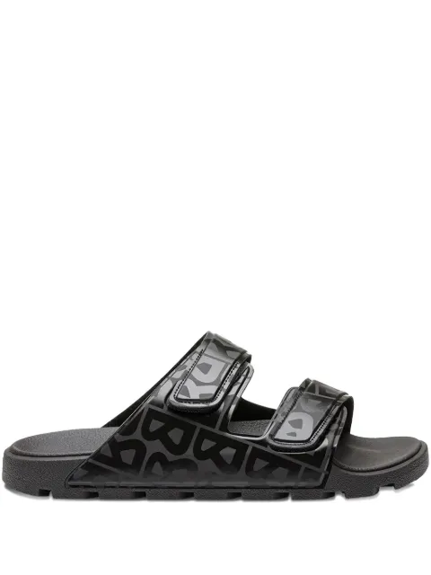 BOGNER logo-print strapped slides