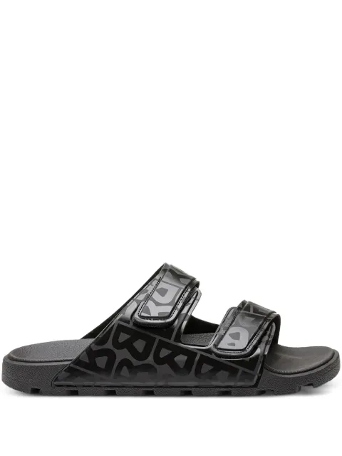 BOGNER logo-print strapped slides