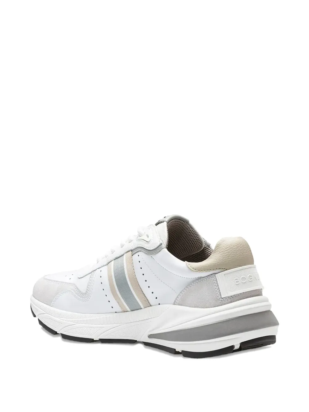 Bogner Striped Sneakers In White
