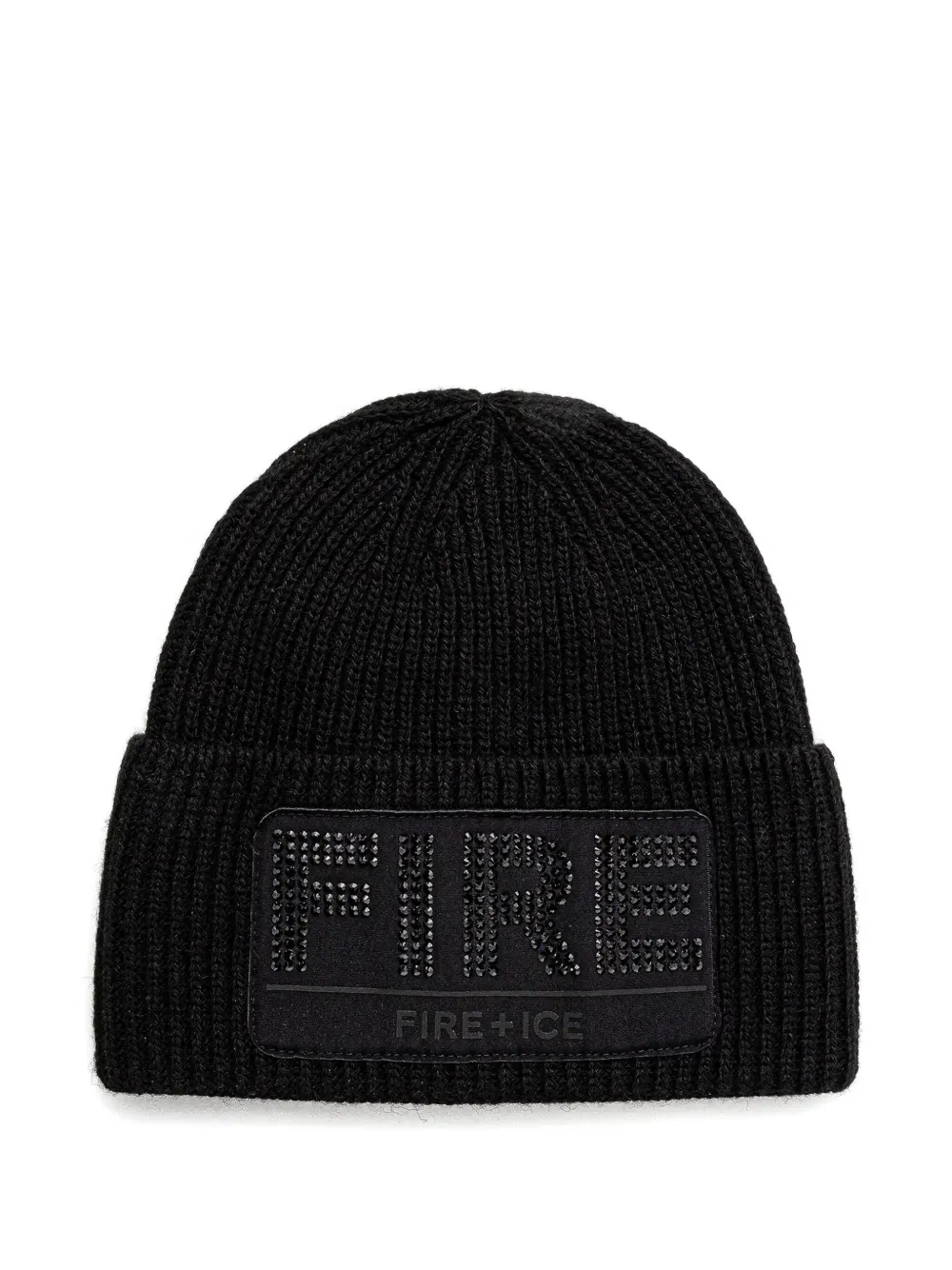 BOGNER FIRE+ICE Aneli logo-patch beanie hat | Black | Image 1