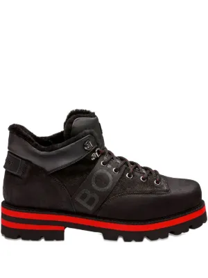 Burberry Trek レザーアンクルブーツ | ブラック | FARFETCH JP