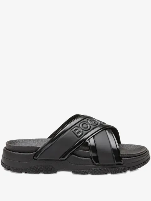 BOGNER embossed-crossover flat sandals