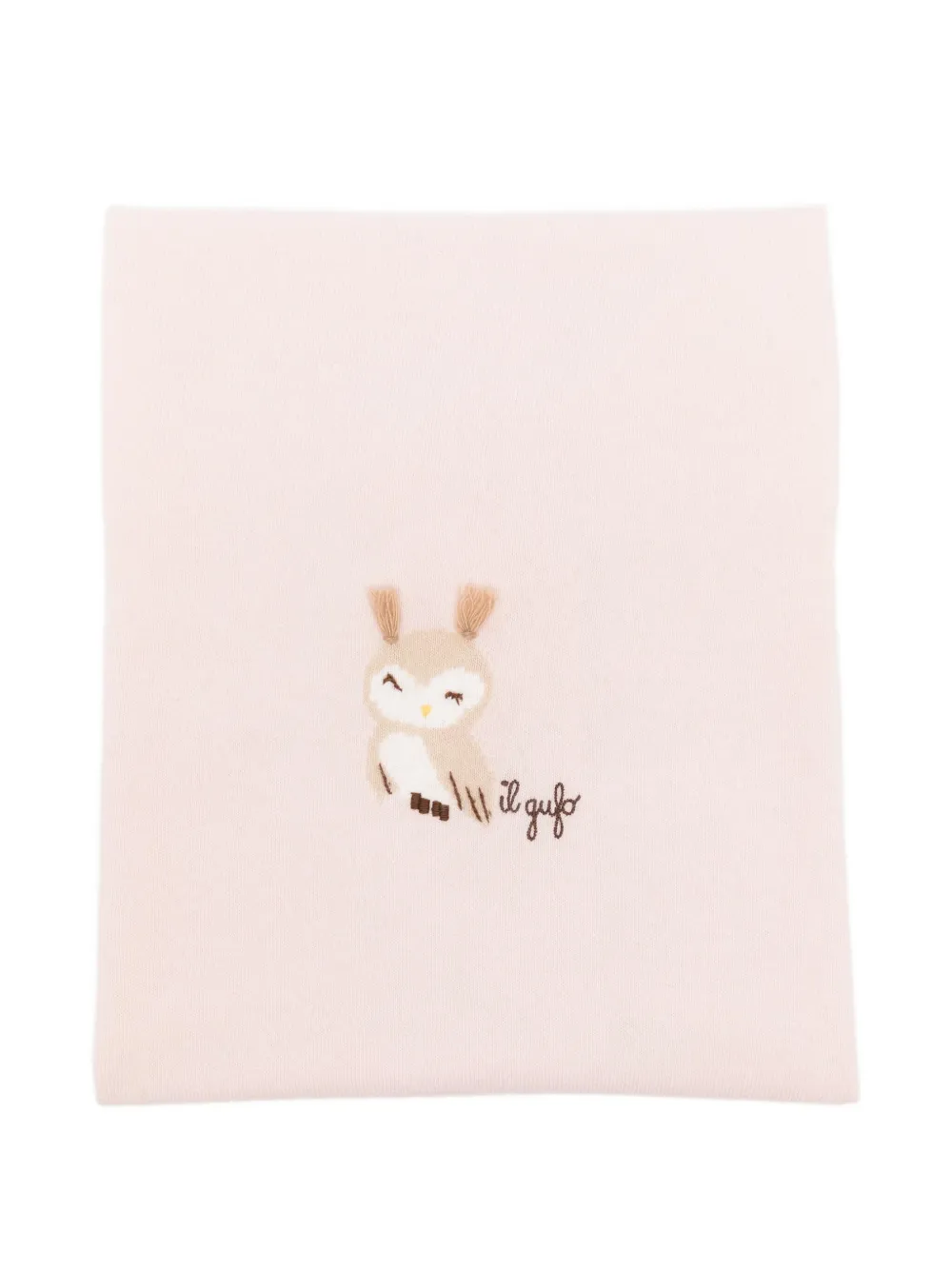 Il Gufo logo-embroidered blanket | Pink | Image 1