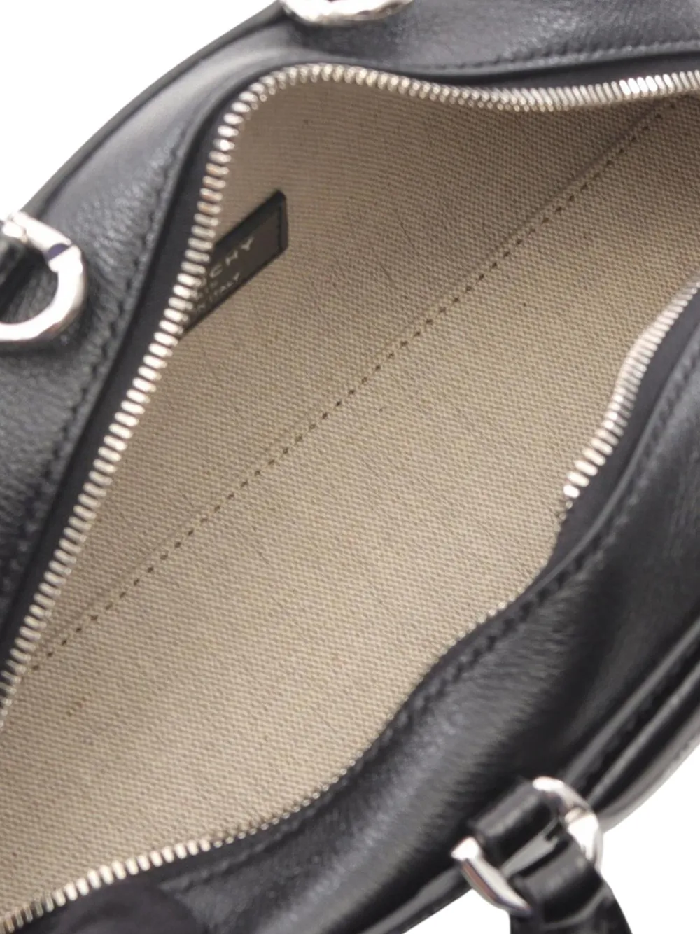 Pre-owned Givenchy 2010-2025 Mini Leather Antigona East West Satchel In Black