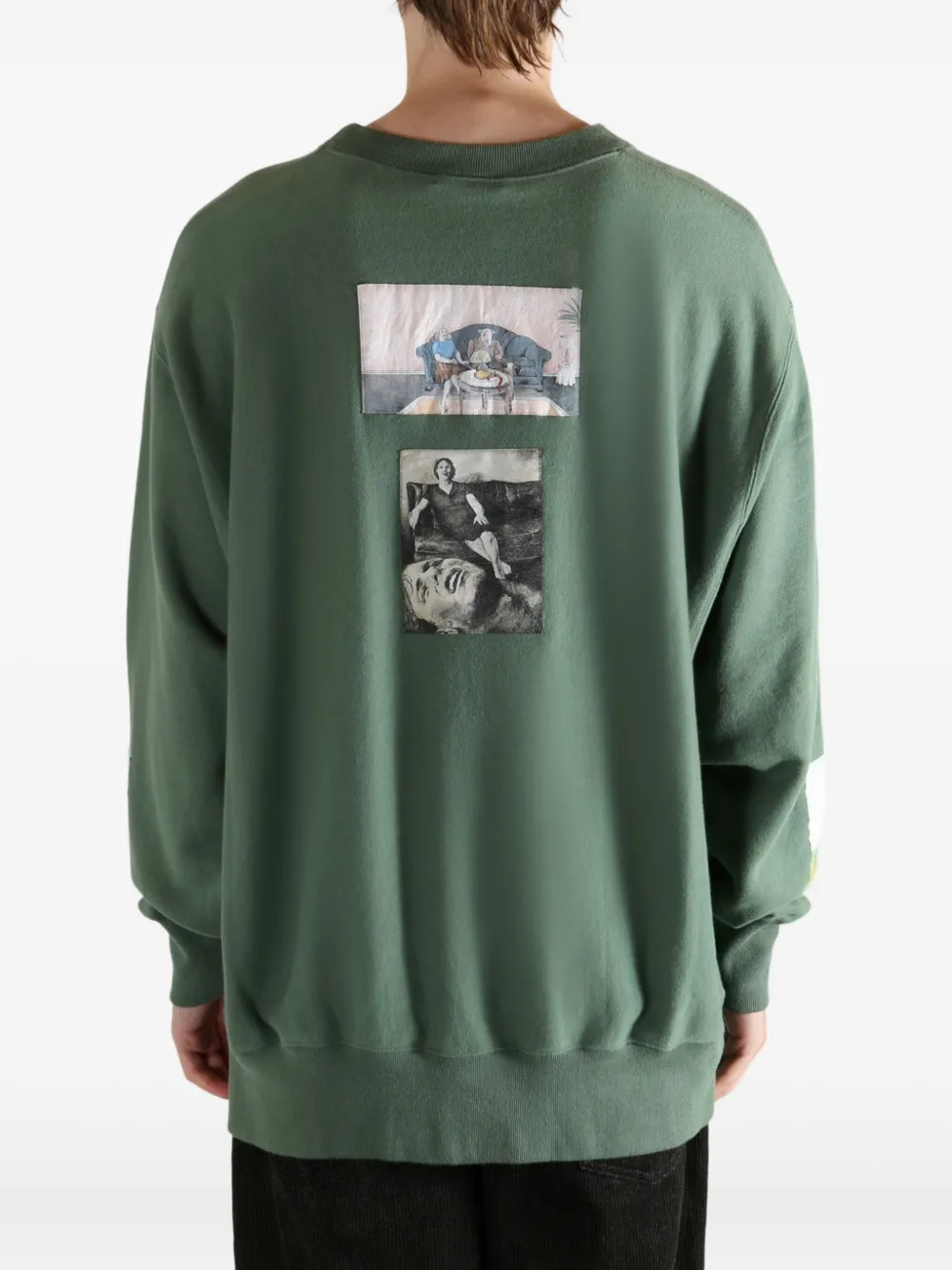 Undercover Sweater met print Groen