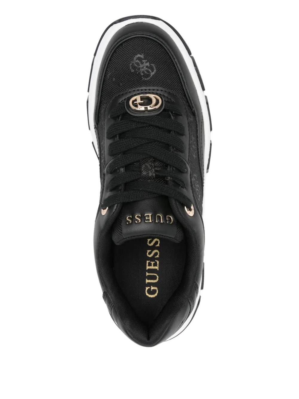 Guess Usa 73mm Berrett 4g Logo Sneakers In Black