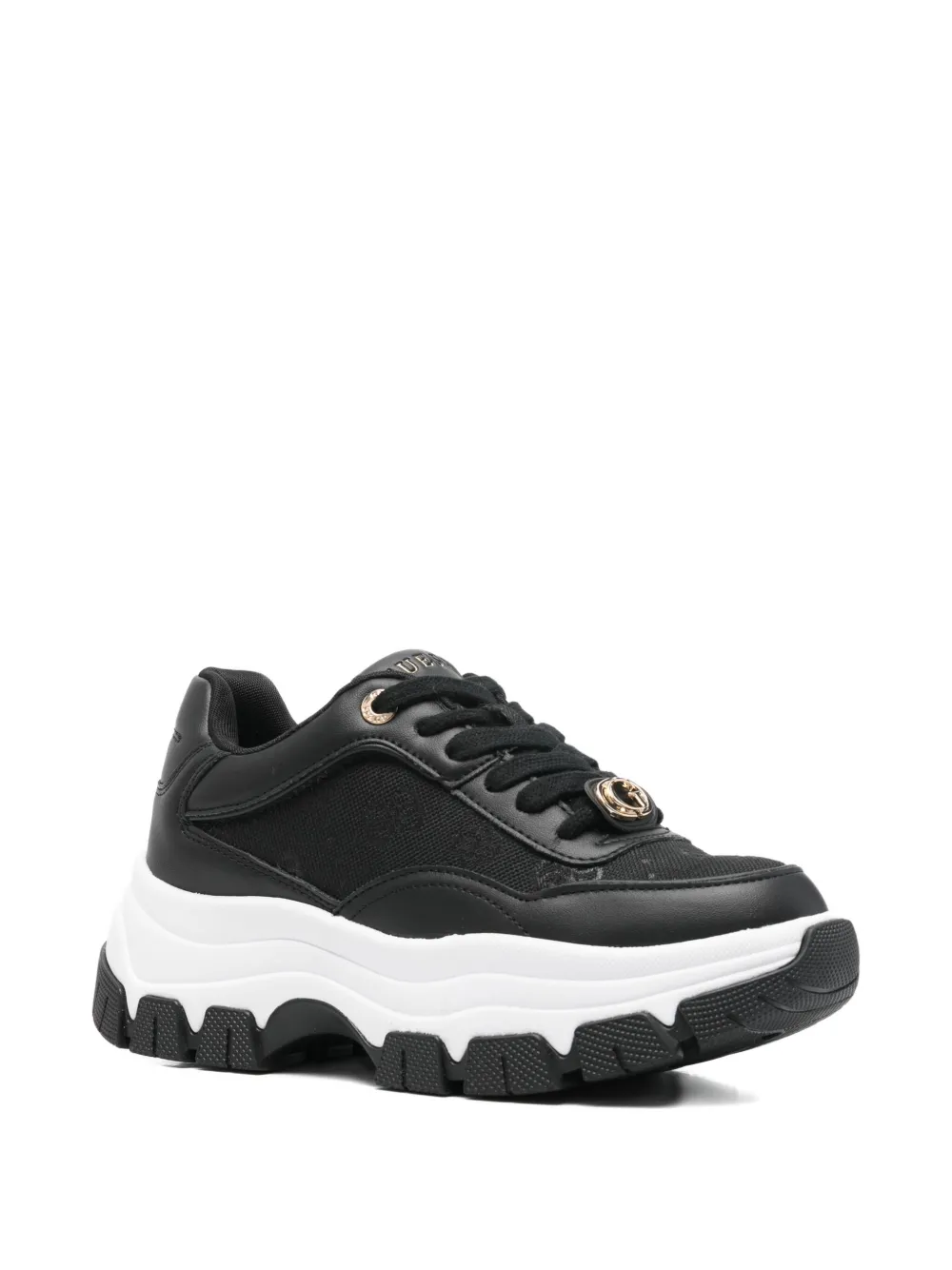 GUESS USA 73 mm Berrett 4G sneakers met logo - Zwart