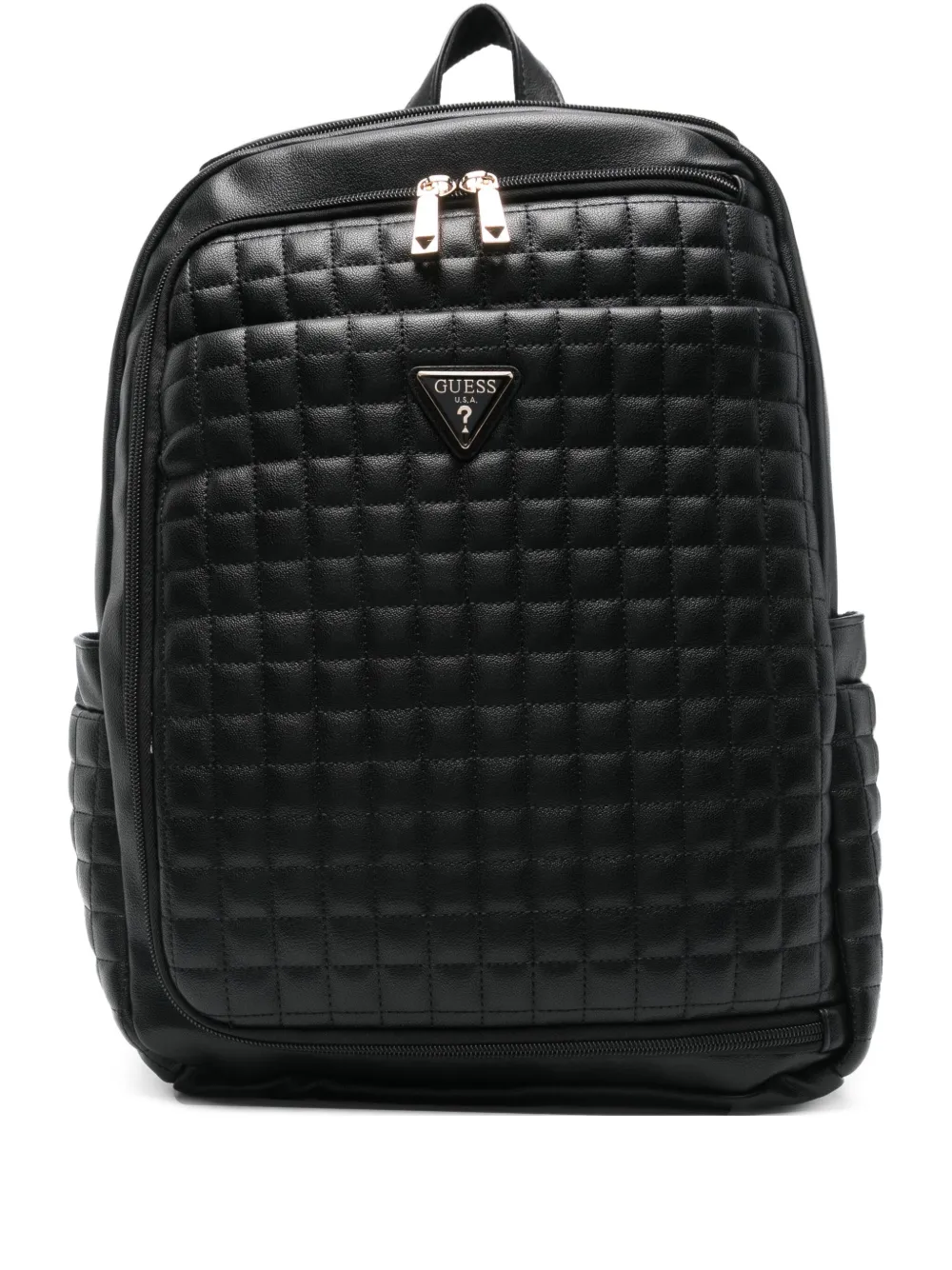 GUESS USA ロゴパッチ バックパック - ブラック GUESS USA ロゴパッチ バックパック - ブラック