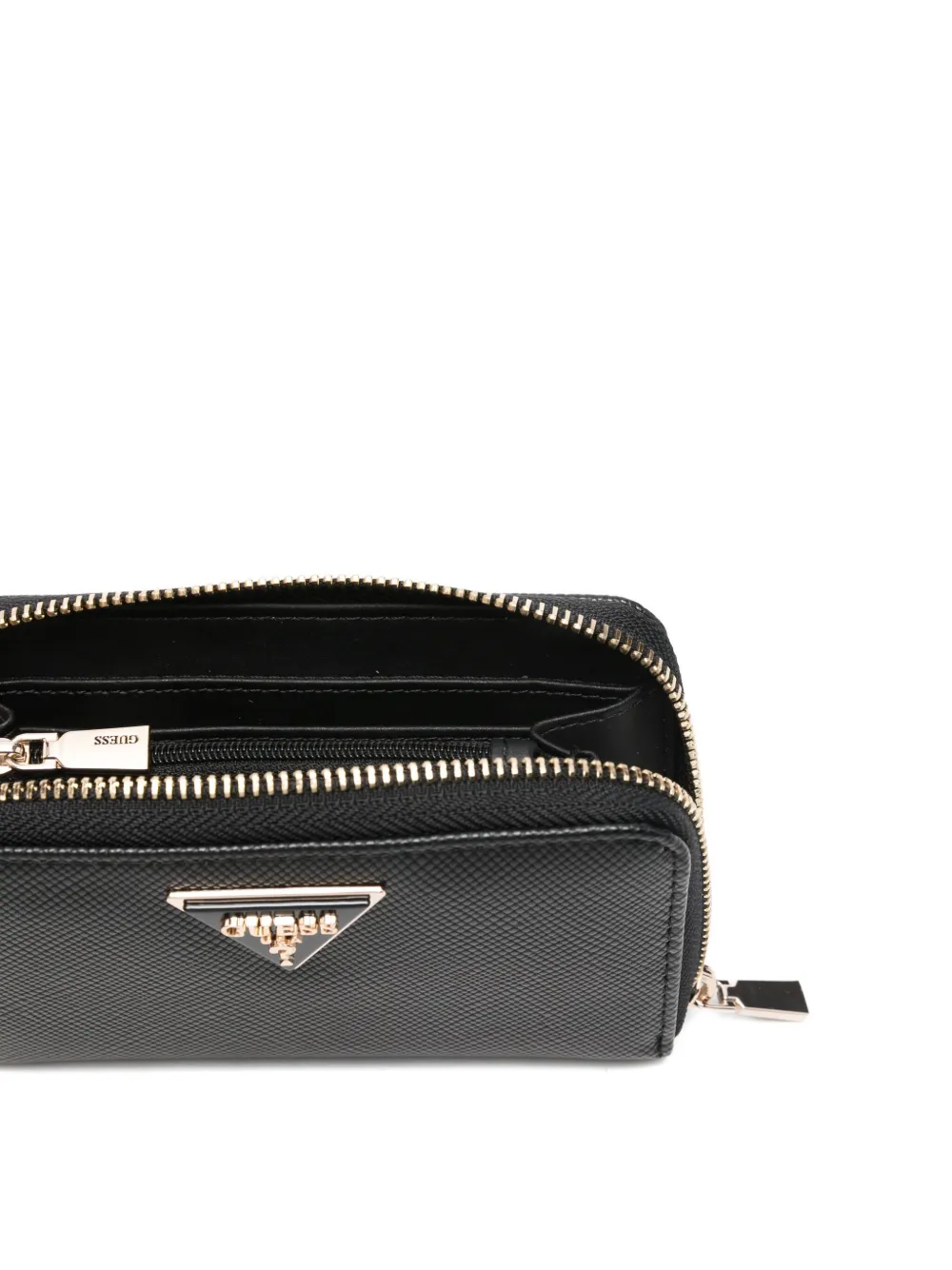 Guess Usa Laurel Ii Zip Wallet In Black