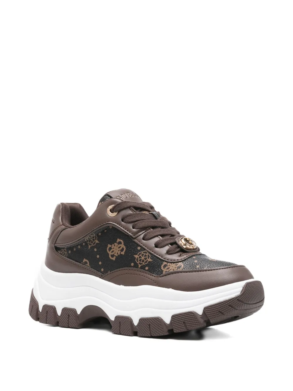 GUESS USA 73 mm Berrett 4G sneakers met logo - Bruin