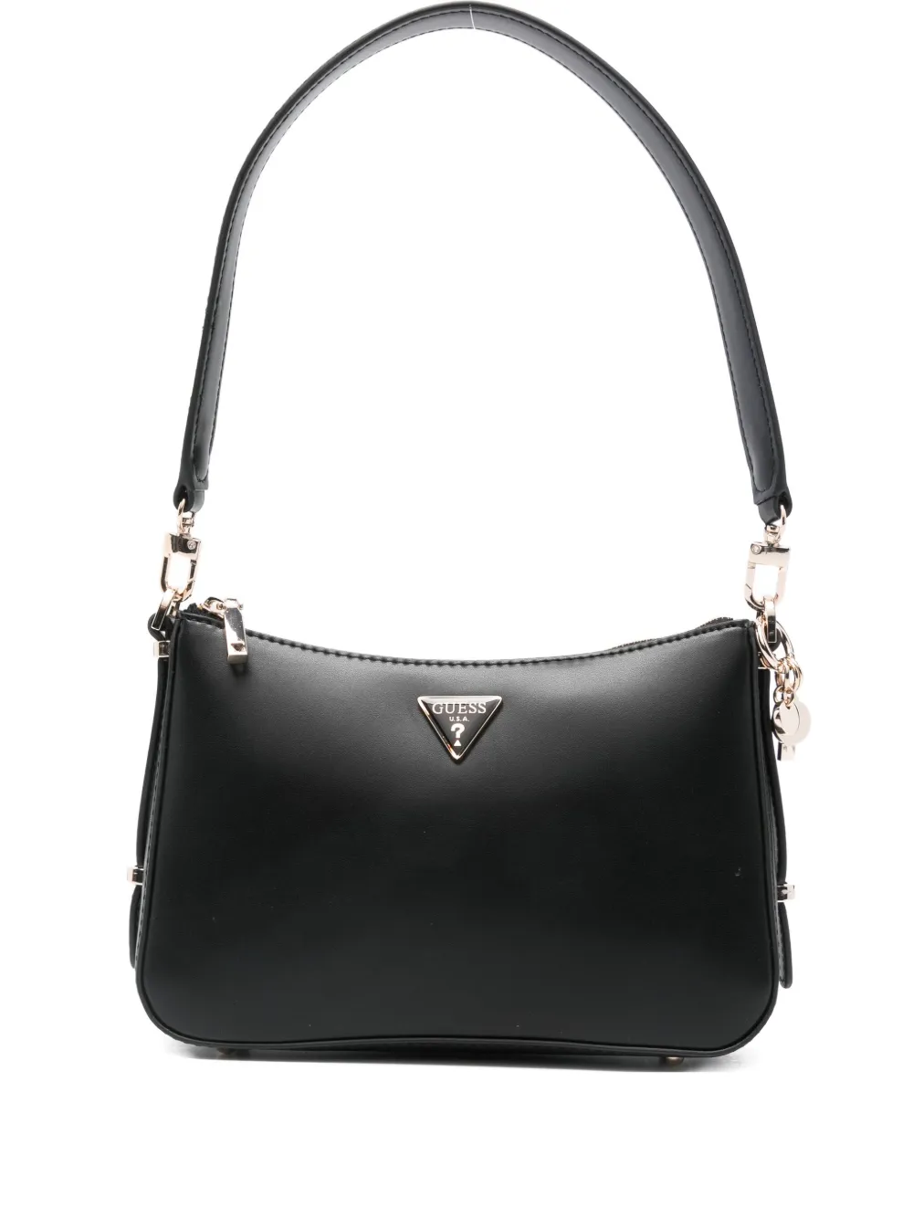 Guess Usa Daryna Ii Logo-plaque Shoulder Bag In Black