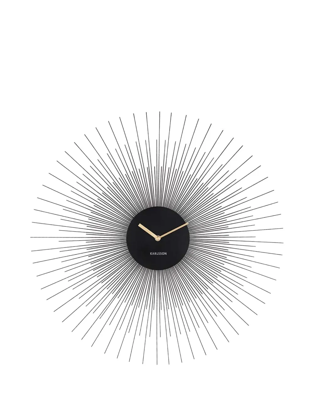 Karlsson reloj de pared con peonía | negro | Image 1
