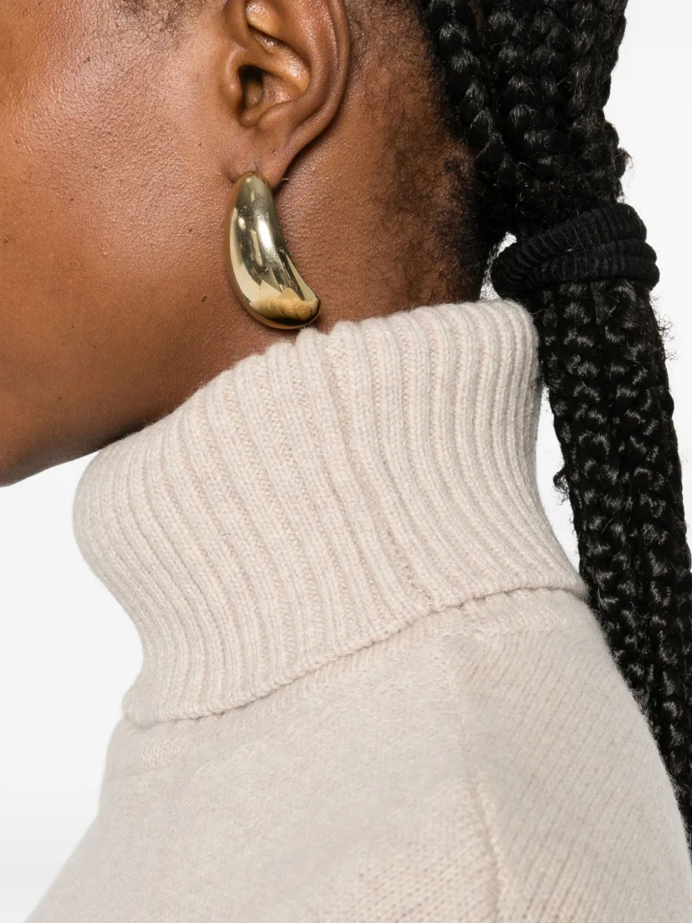 Maison Kitsuné Wollen coltrui Beige