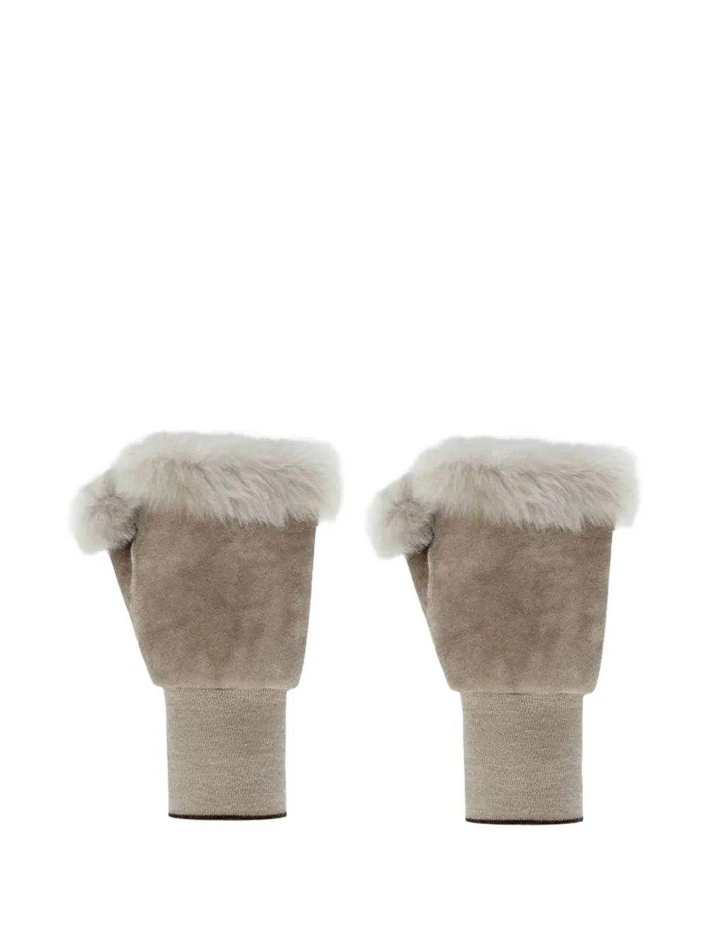 Bigardini Rosella Fur-trim Gloves In Neutral