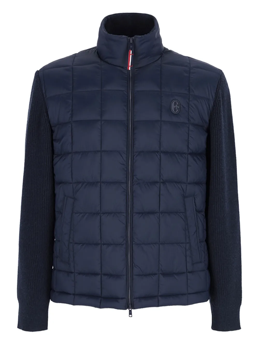 CONTE OF FLORENCE quilted knitted jacket | Blue | Image 1