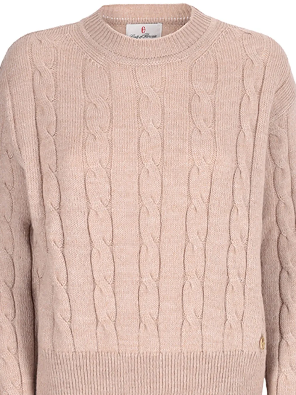 CONTE OF FLORENCE cable-knit crew-neck sweater | Knitted Sweaters | Image 2