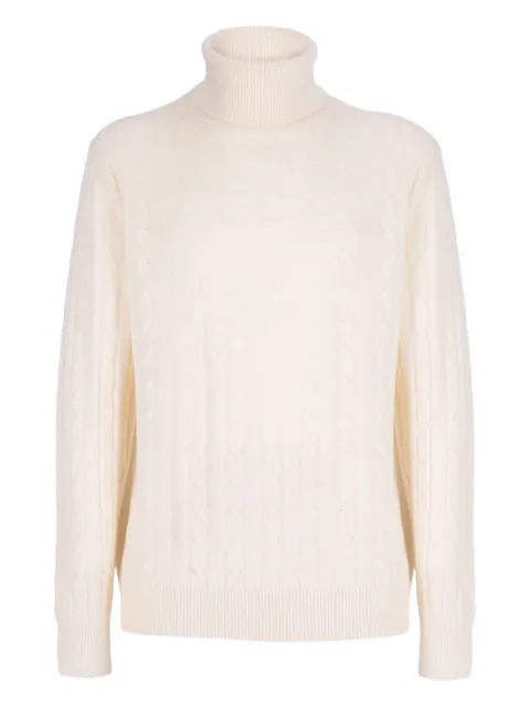 CONTE OF FLORENCE cable-knit roll-neck sweater
