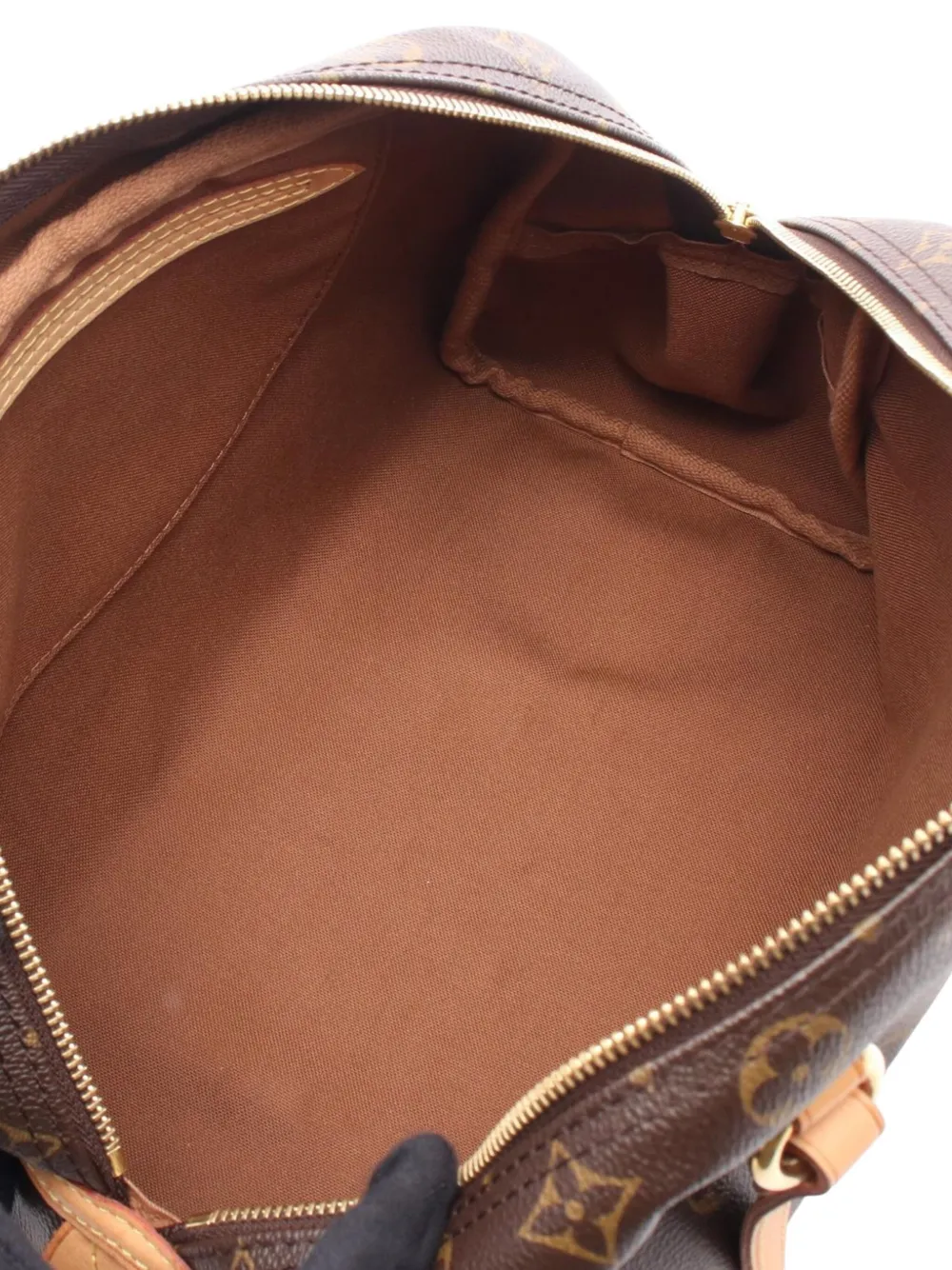 Pre-owned Louis Vuitton 2008 Monogram Montorgueil Pm Handbag In Brown
