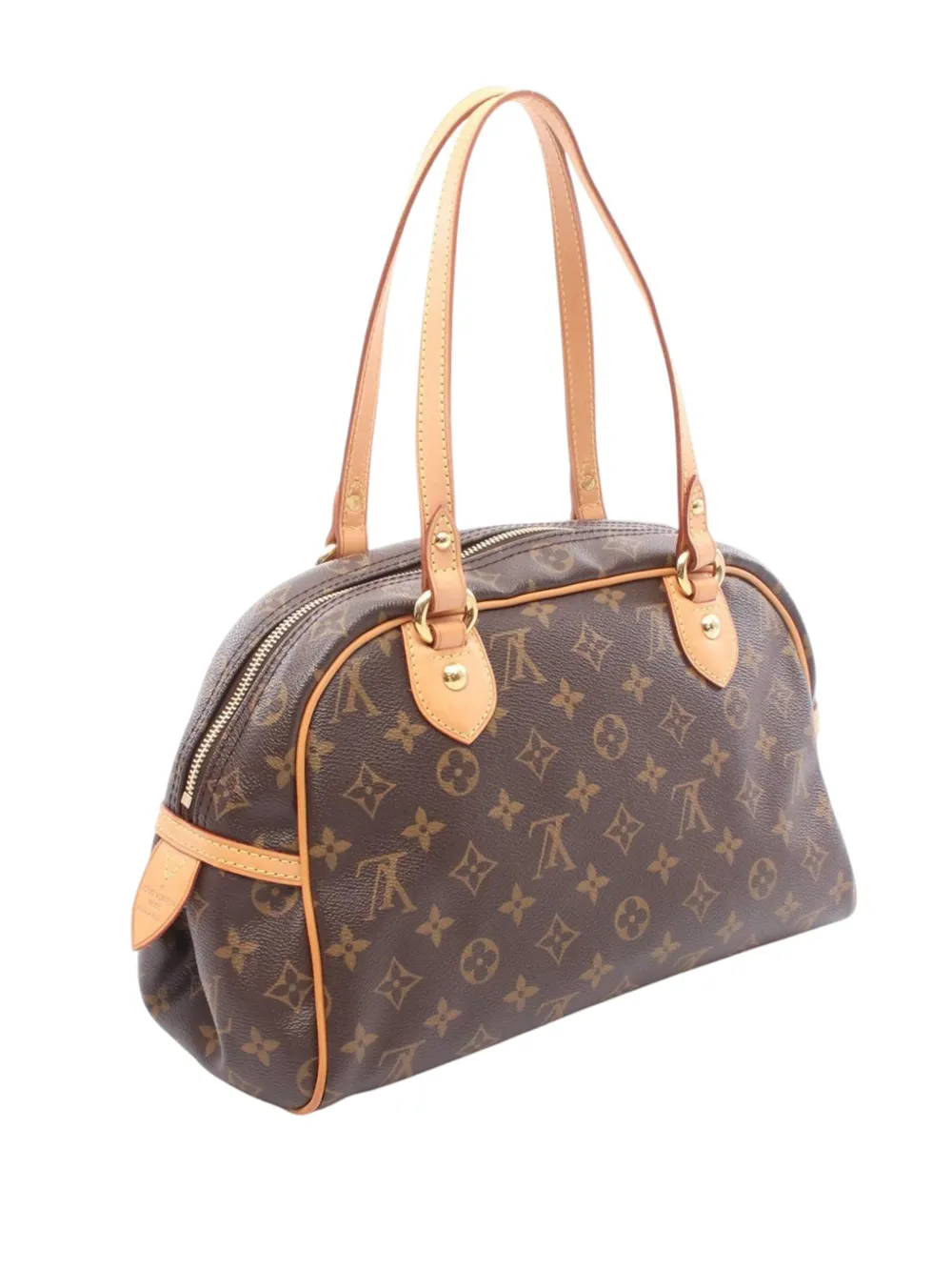 Pre-owned Louis Vuitton 2008 Monogram Montorgueil Pm Handbag In Brown