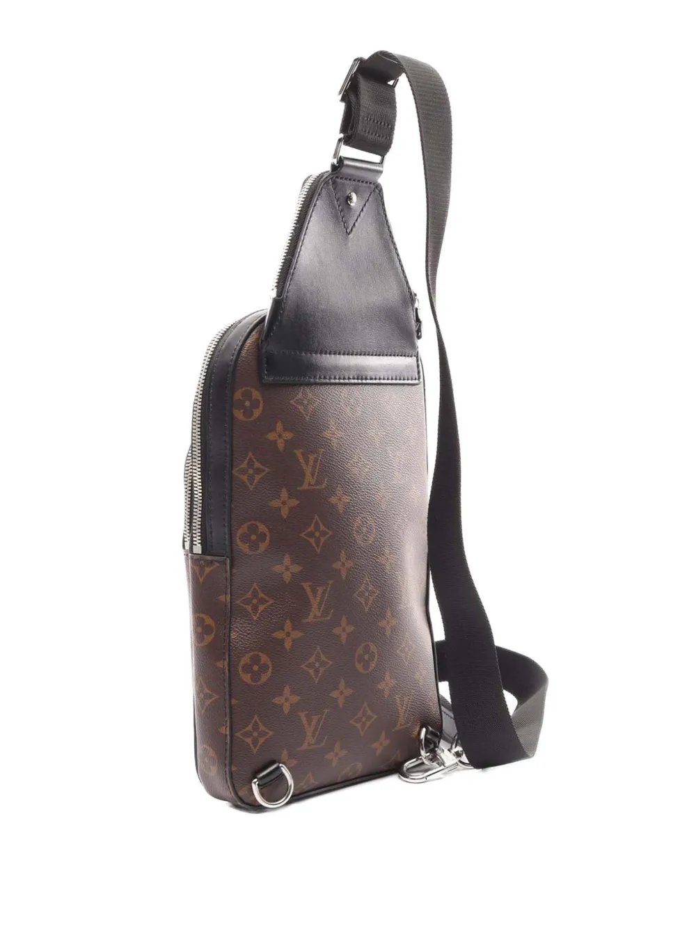 Pre-owned Louis Vuitton 2021-2025 Monogram Macassar Avenue Slingbag Crossbody Bag In Brown