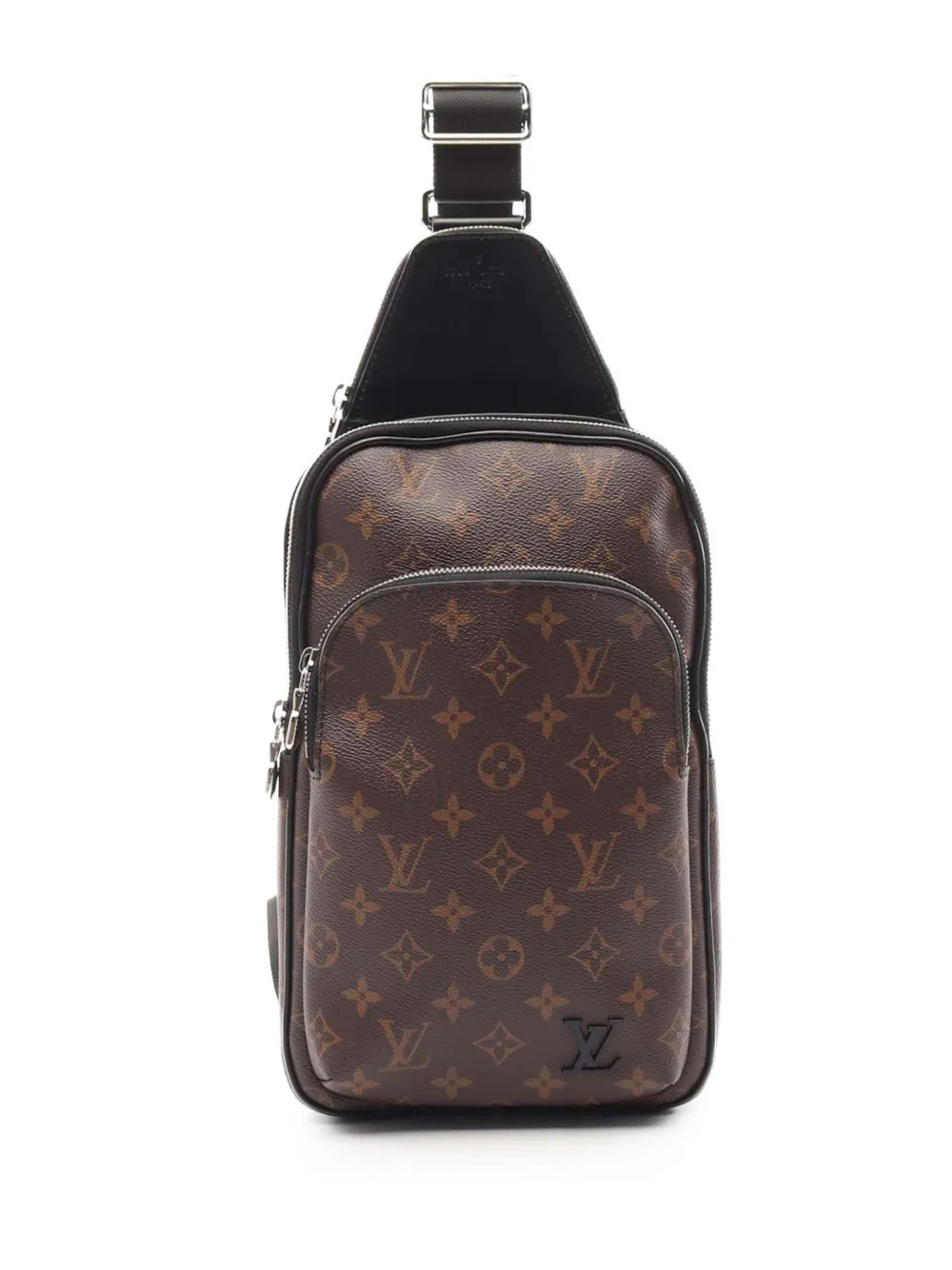 Pre-owned Louis Vuitton 2021-2025 Monogram Macassar Avenue Slingbag Crossbody Bag In Brown