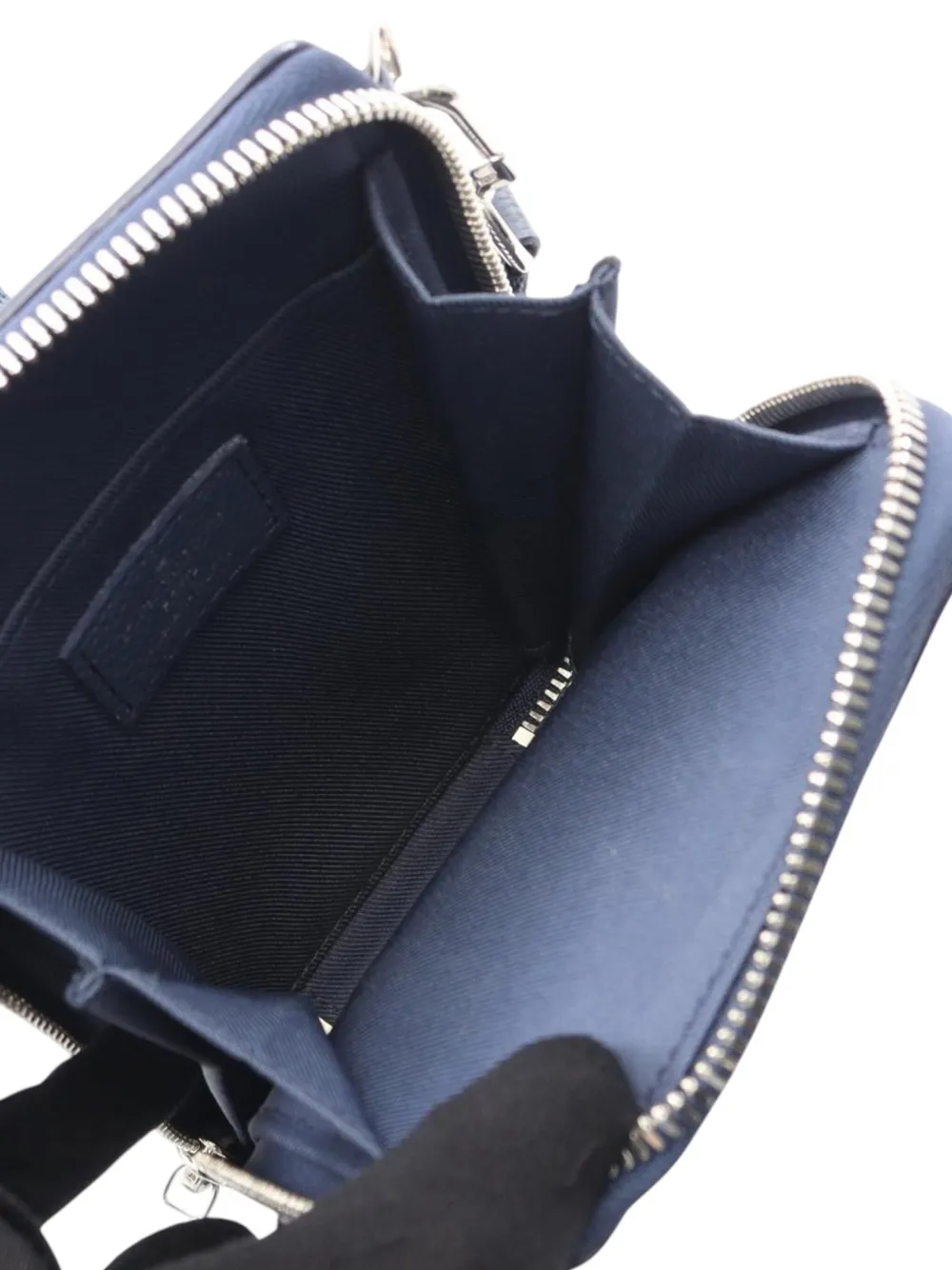 Pre-owned Louis Vuitton 2021-2025 Monogram Ink Watercolor Phone Pouch Crossbody Bag In Blue