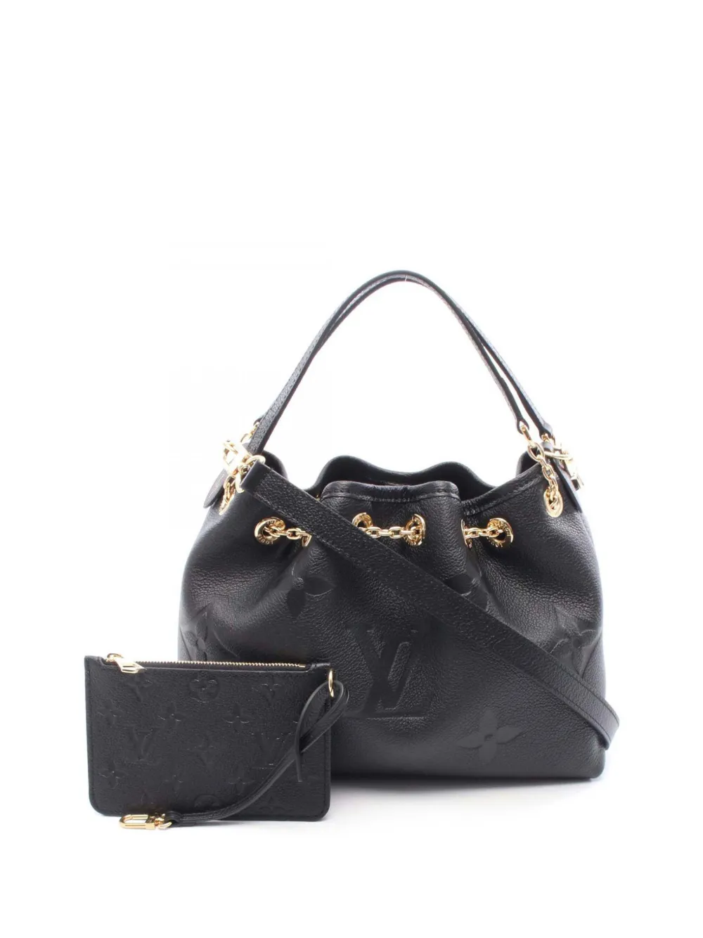 Pre-owned Louis Vuitton 2021-2025 Monogram Empreinte Lv Bundle Satchel In Black