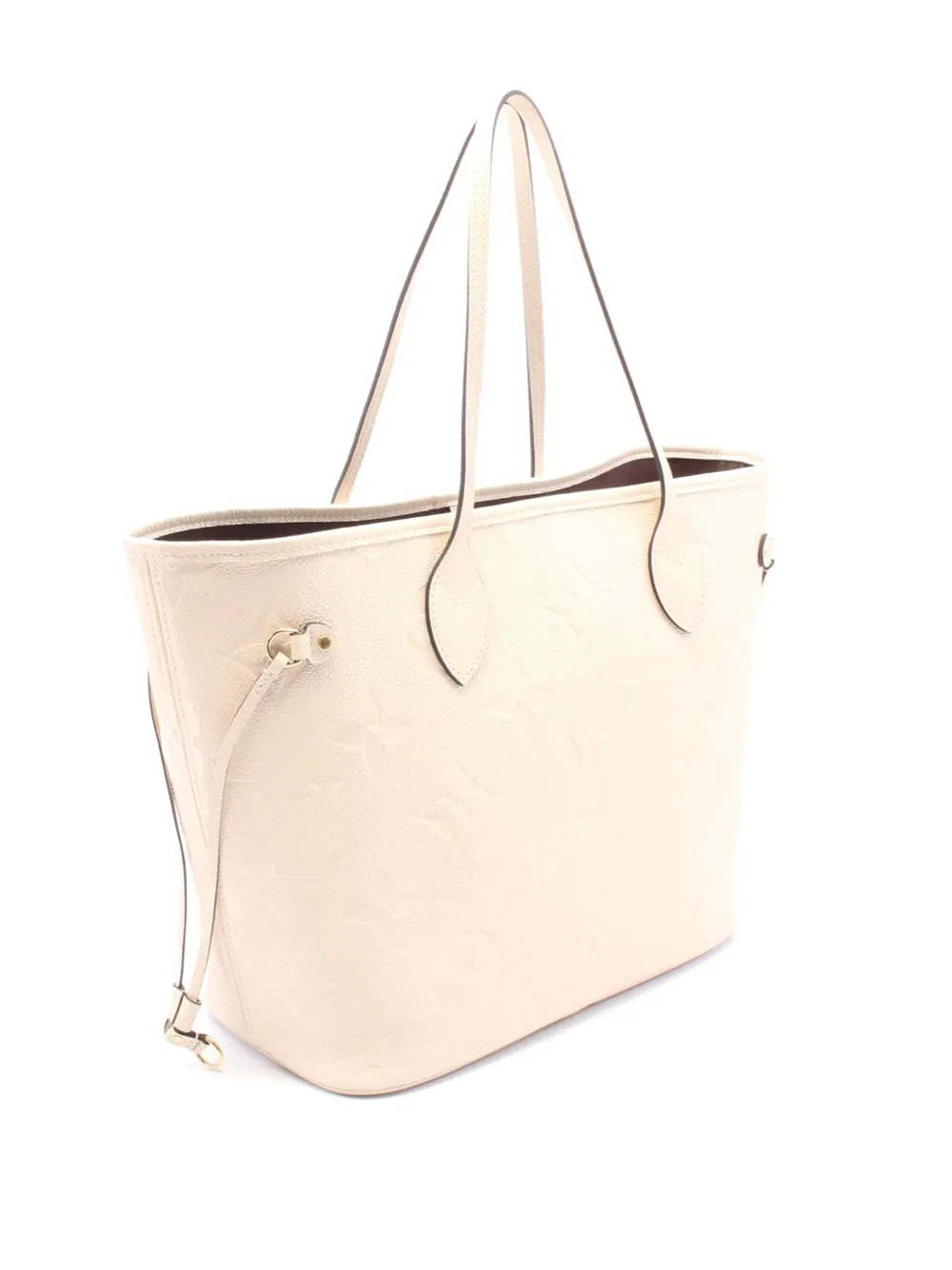 Pre-owned Louis Vuitton 2021-2025 Monogram Empreinte Neverfull Mm Tote Bag In Brown