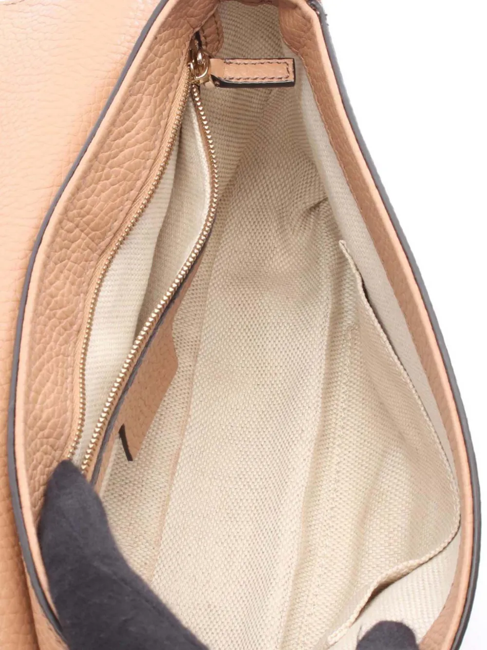 Pre-owned Gucci 2000-2015 Medium Leather Soho Chain Flap Crossbody Bag In Brown