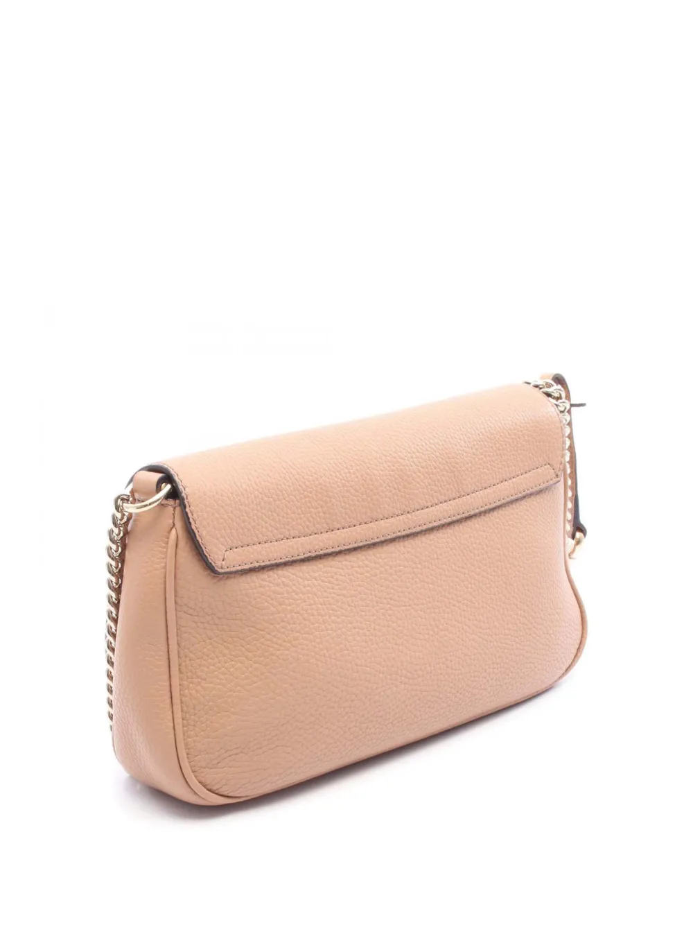 Pre-owned Gucci 2000-2015 Medium Leather Soho Chain Flap Crossbody Bag In Brown