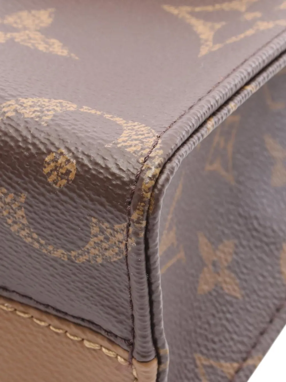 Pre-owned Louis Vuitton 2021-2025 Monogram Reverse Onthego Bb Satchel In Brown