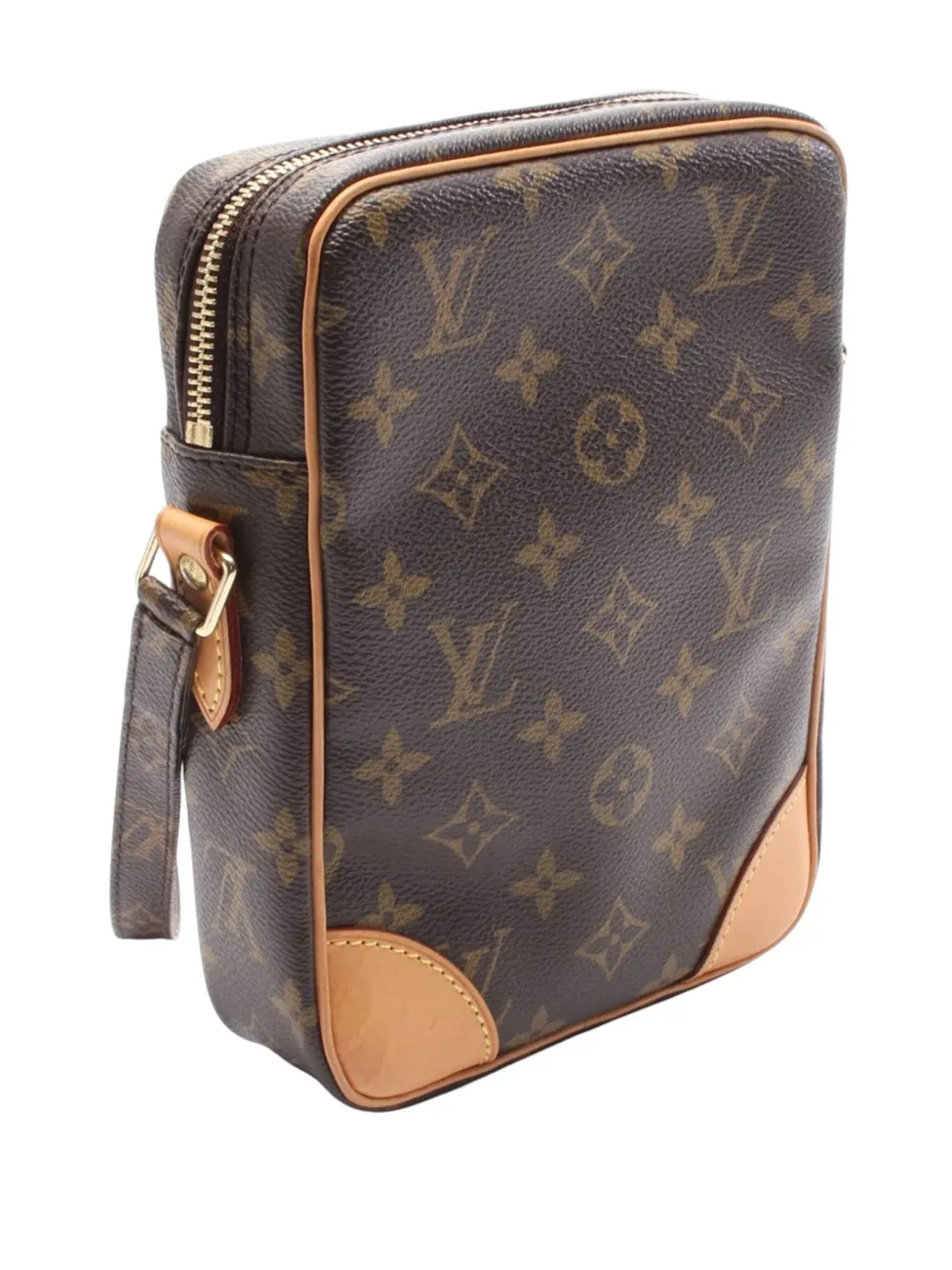Pre-owned Louis Vuitton 2004 Monogram Danube Crossbody Bag In Brown