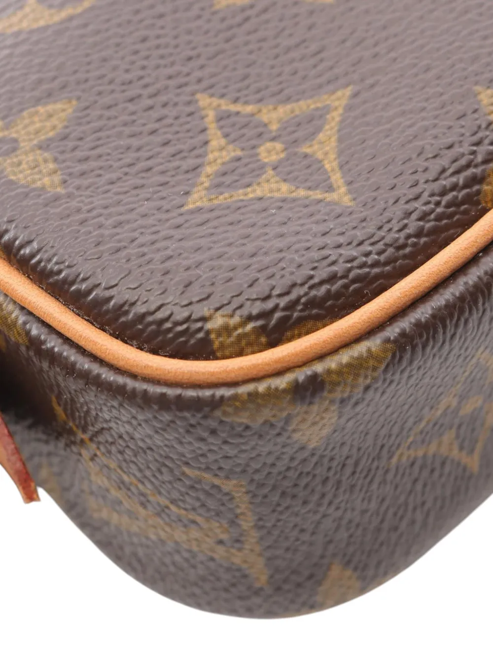 Pre-owned Louis Vuitton 2004 Monogram Pochette Marly Bandouliere Crossbody Bag In Brown