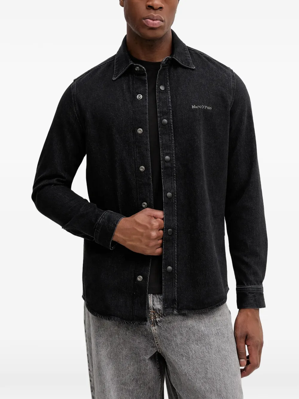 Marc O'Polo camisa con logo bordado | gris | Image 1