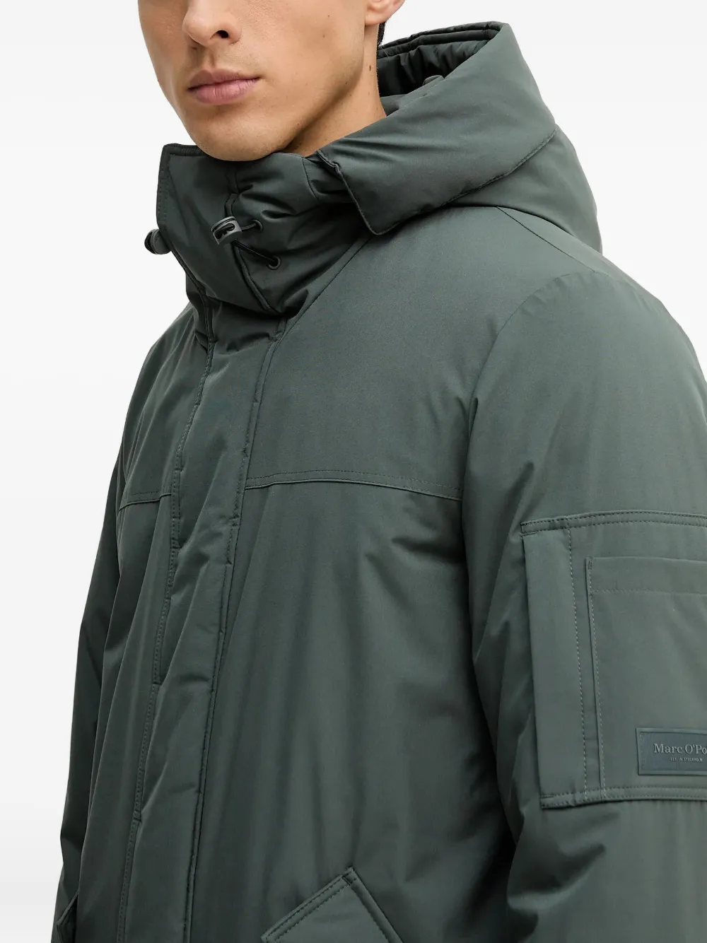 Marc O'polo Hooded Padded Jacket In Green