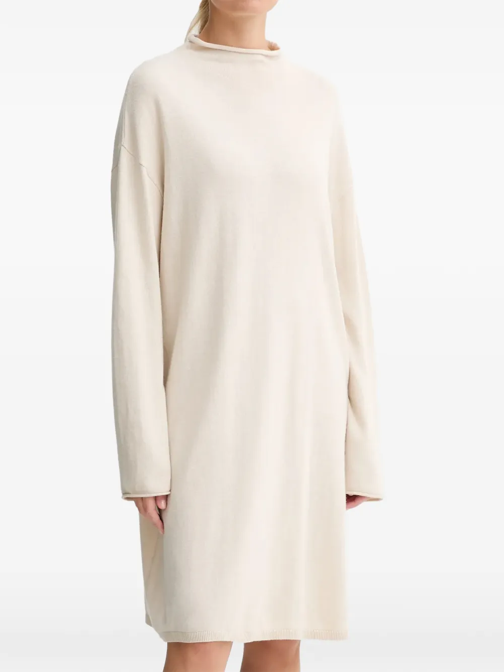 Marc O'Polo mock-neck long-sleeve mini dress | Neutrals | Image 1