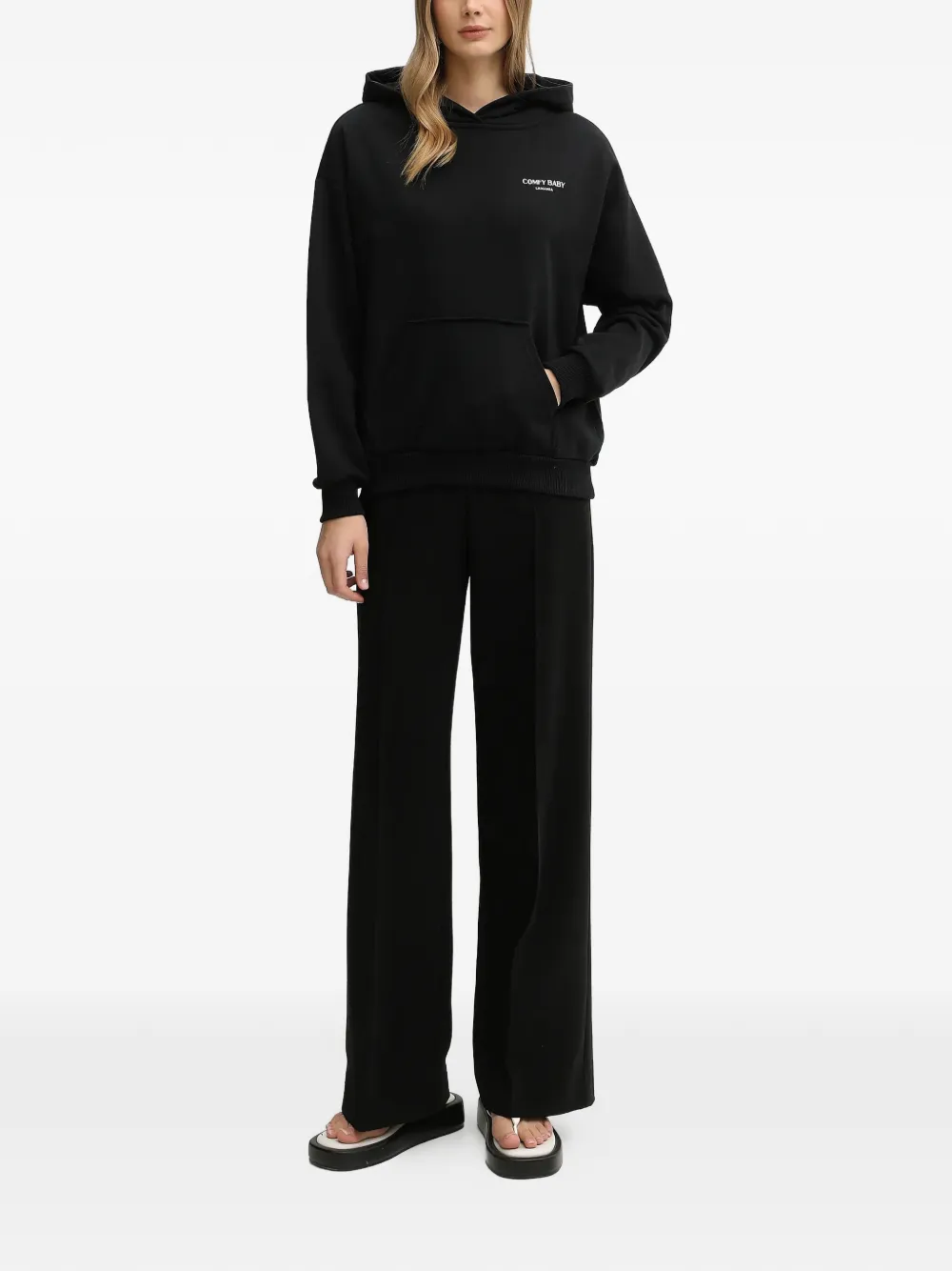 La Mania Top met capuchon - Zwart