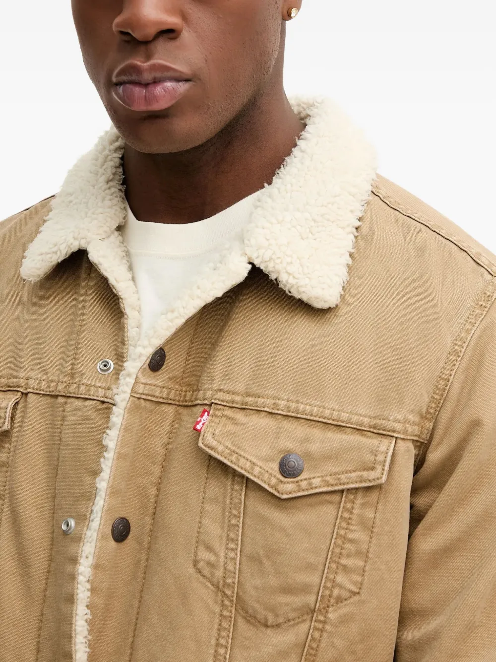Levi's Type Iii Sherpa Trucker Jacket In Neutral