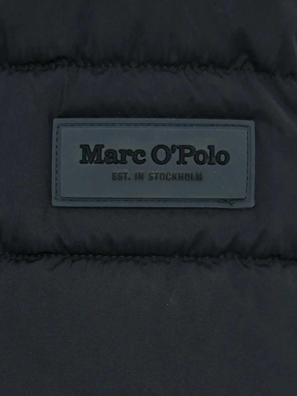 Marc O'Polo Gewatteerd jack met logopatch Zwart