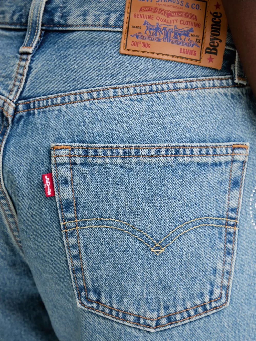 Levi's 501 '90s verfraaide jeans Blauw