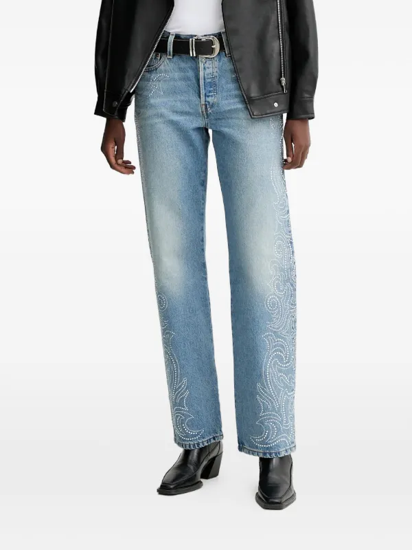90s USA製 Levi’s 501 W32 L30 Levi's Calça Jeans 501® '90s Com Aplicação | Azul | FARFETCH BR