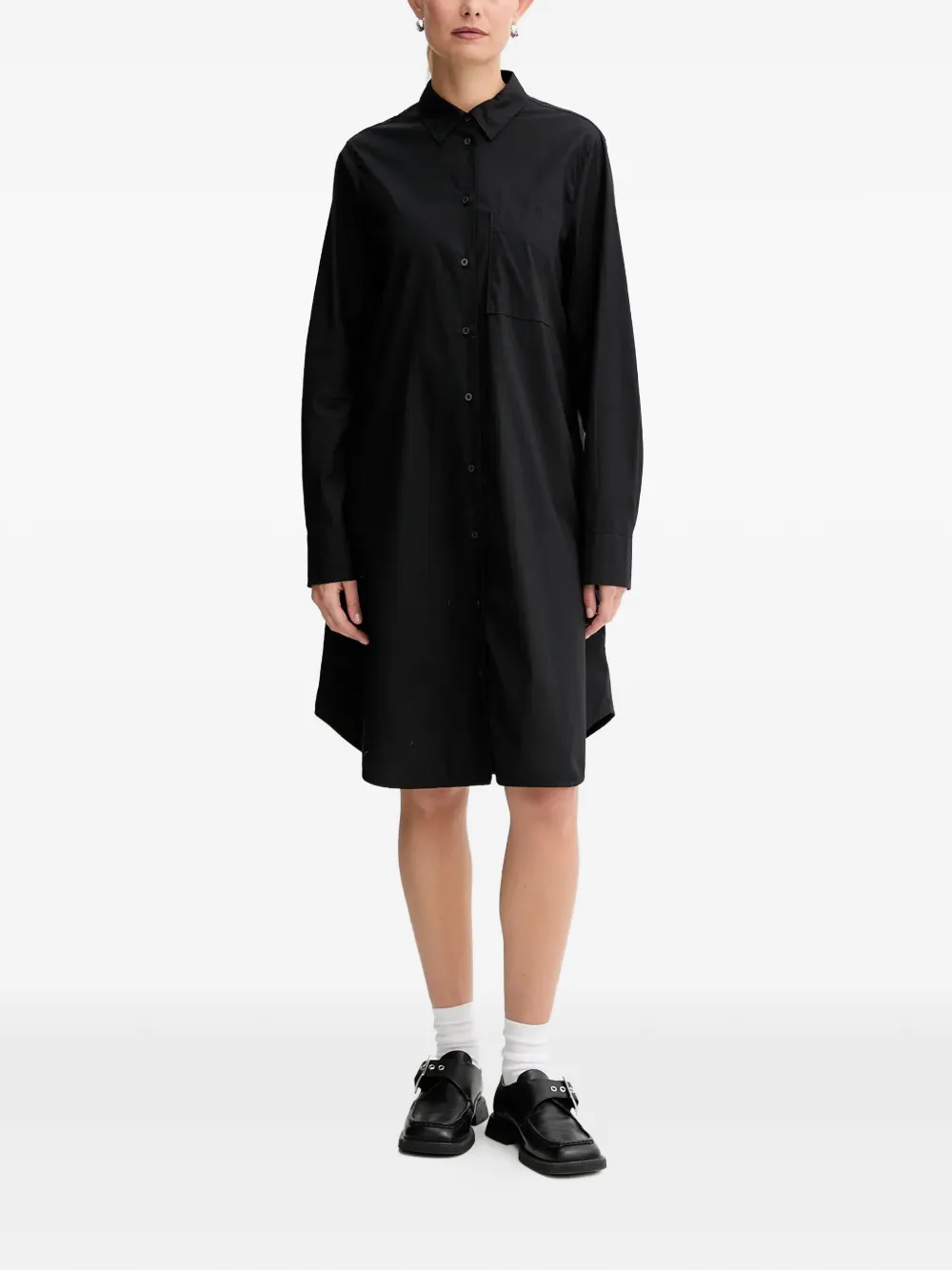 Marc O'Polo button-up mini dress | Black | Image 1