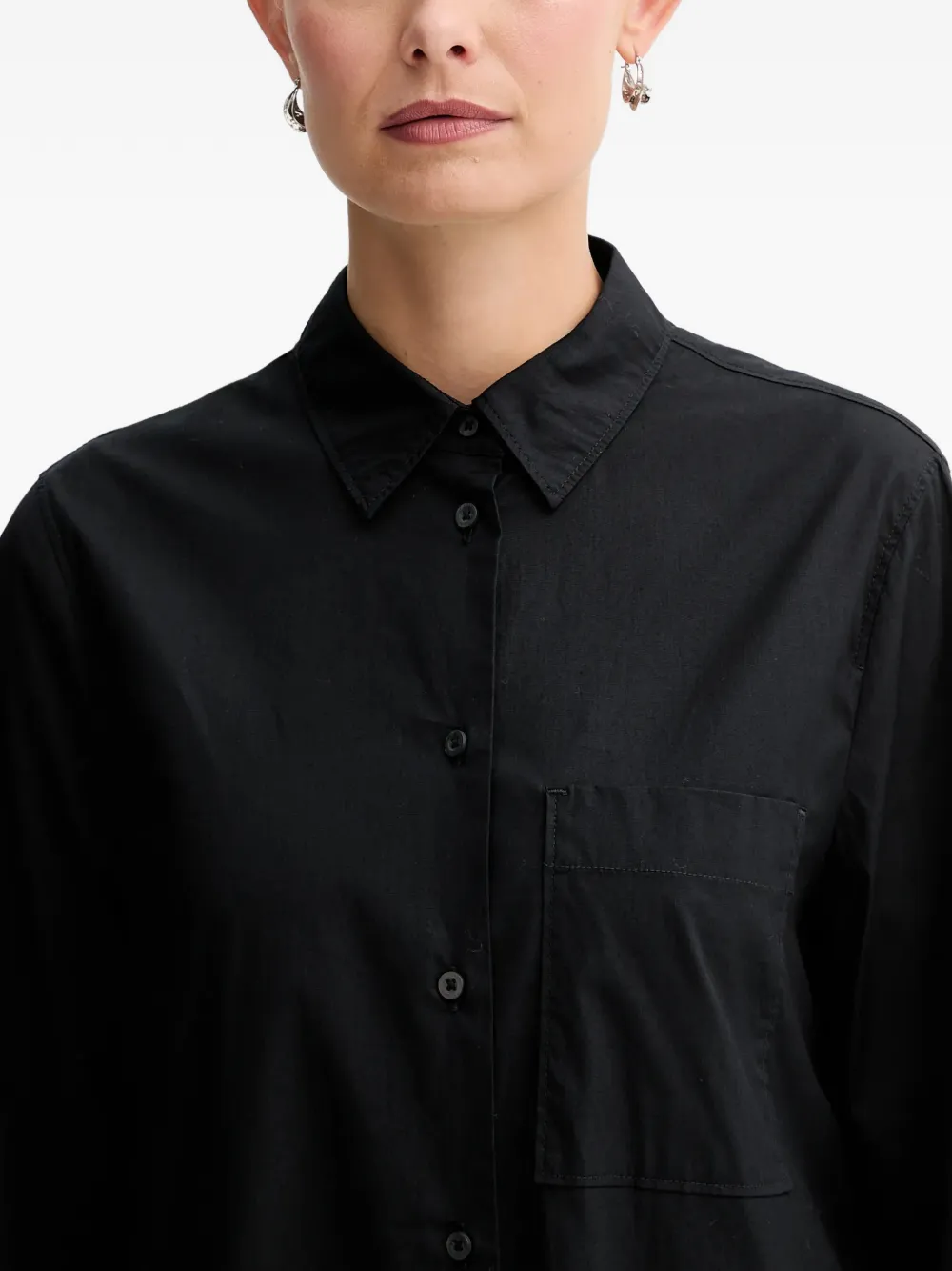 Marc O'Polo Button-up mini-jurk Zwart