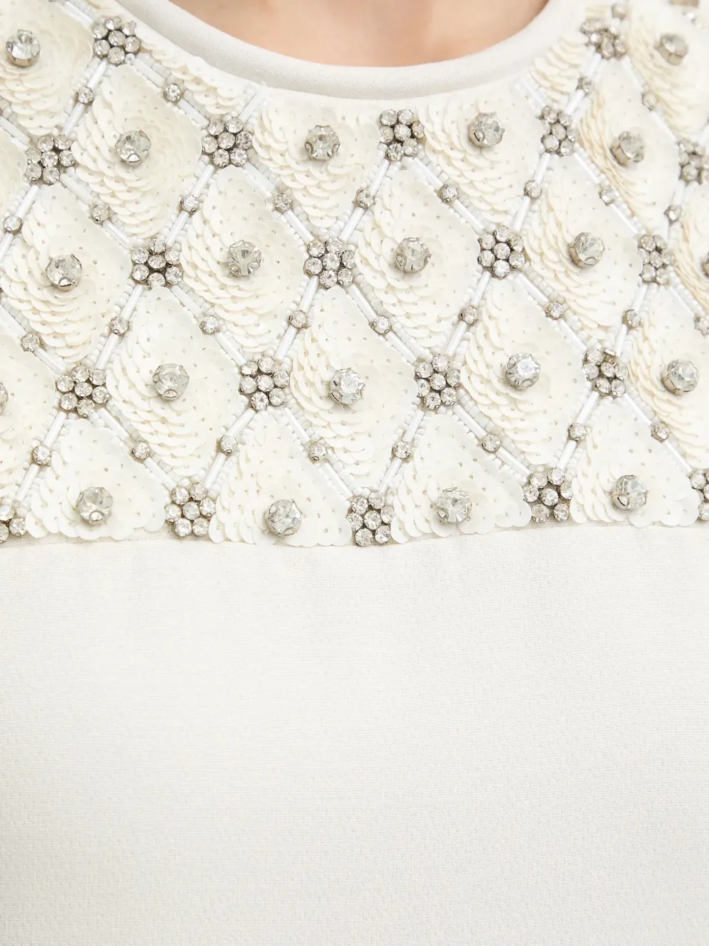 Luisa Spagnoli Gravina Sequin-embellished Mini Dress In Neutral