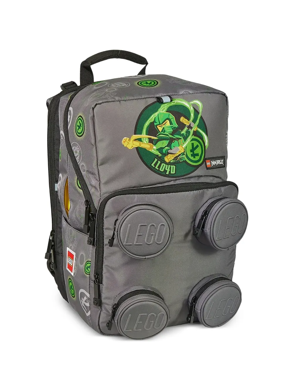  Lego Ninjago Print Zipped Backpack - Grey 