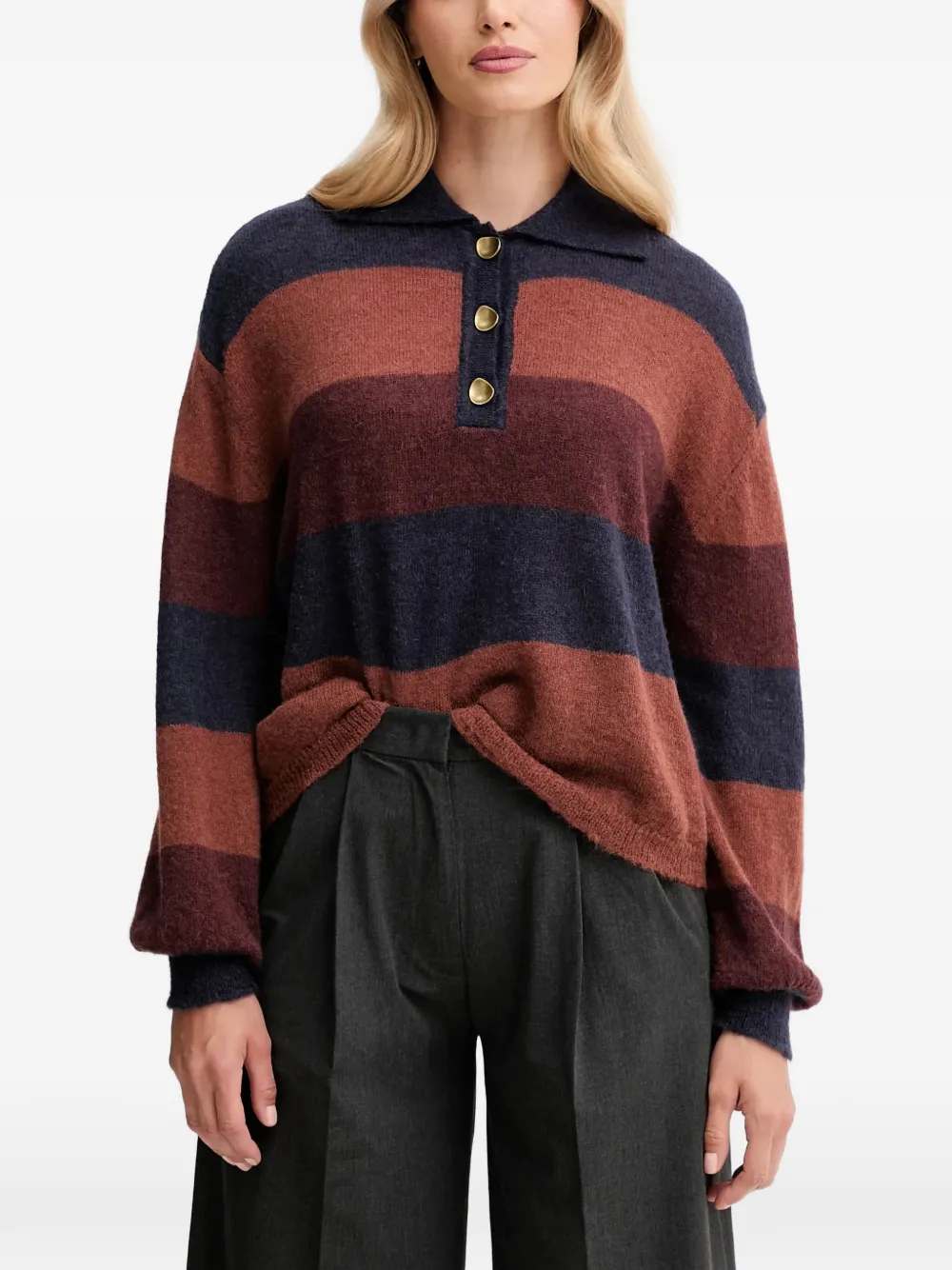 Sessùn striped knitted top | marrón | Image 1