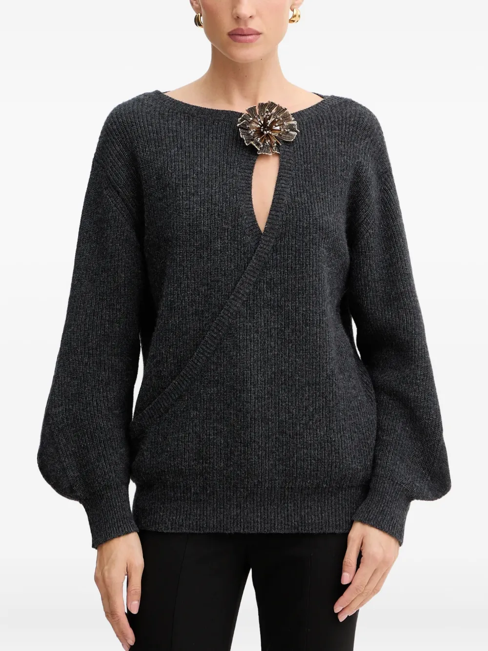 SIMONA CORSELLINI suéter con apliques | gris | Image 1