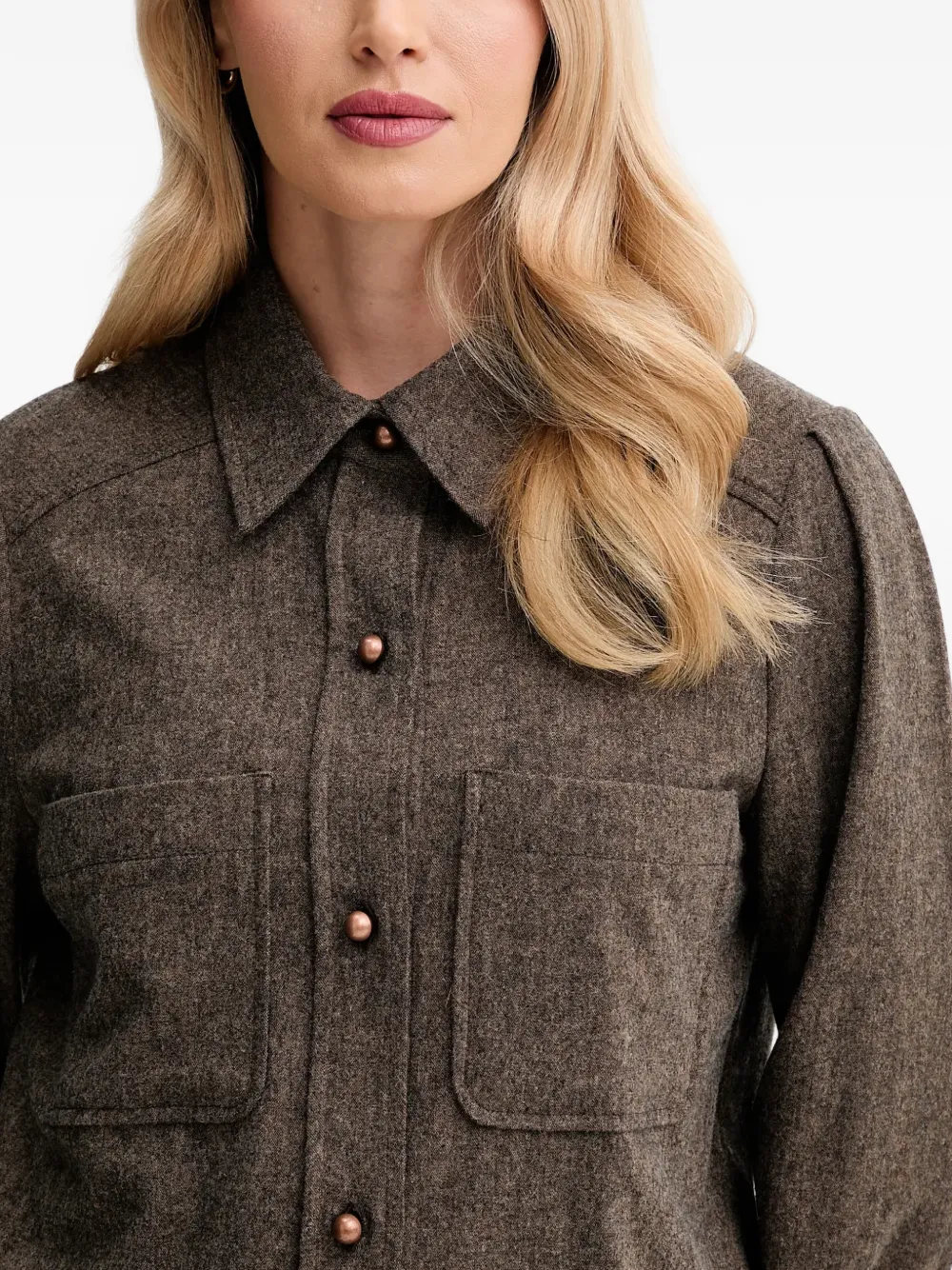 Sessun Long Sleeve Shirt In Brown